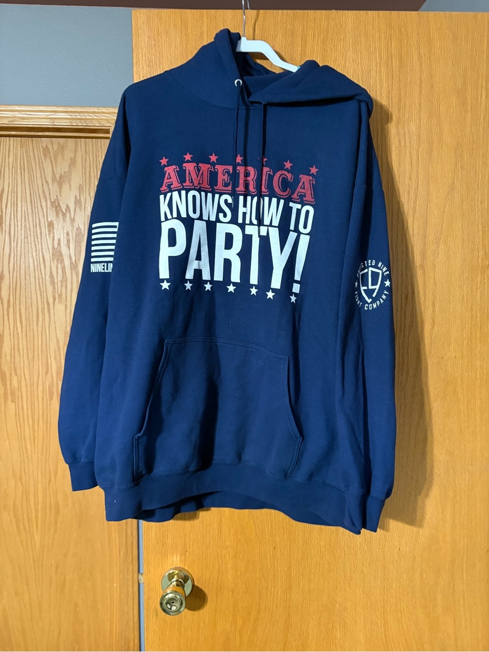 America Knows How To Party! Navy Hoodie